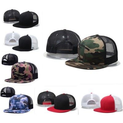 Baseball Caps Plain Snapback Adjustable Flat Hip Hop Hats Mesh Solid New  eb-46867712
